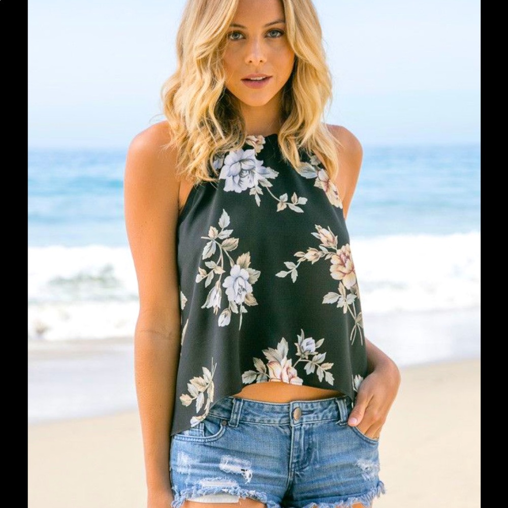 FLYNN SKYE  “Tulip” Top in Black Magic